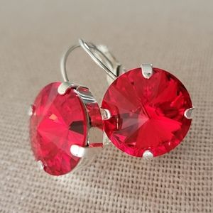 Austrian Crystal Earrings in Silver